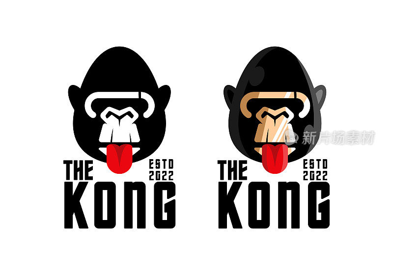Logo Kong大猩猩矢量插图模板适合任何行业